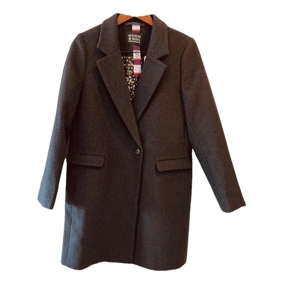 Scotch & Soda Single Breasted Midi Coat - Picture 1 of 16
